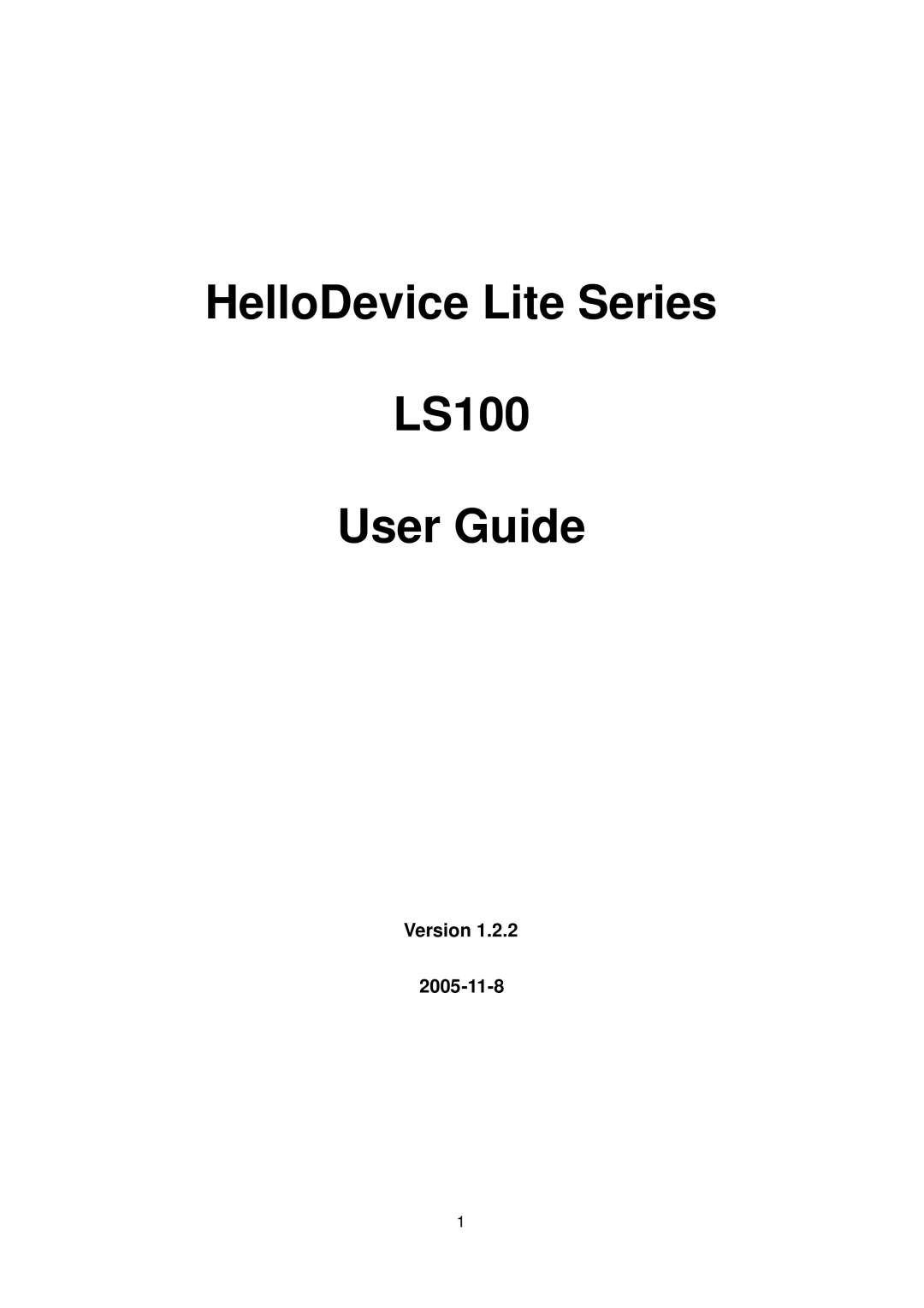 Senatek manual HelloDevice Lite Series LS100 User Guide 