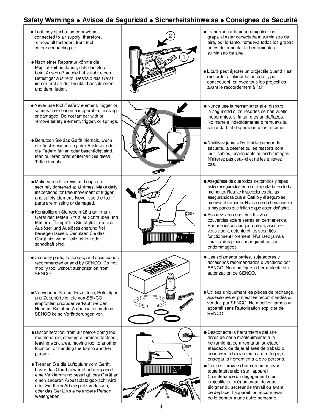 Senco AST4 operating instructions Senco 