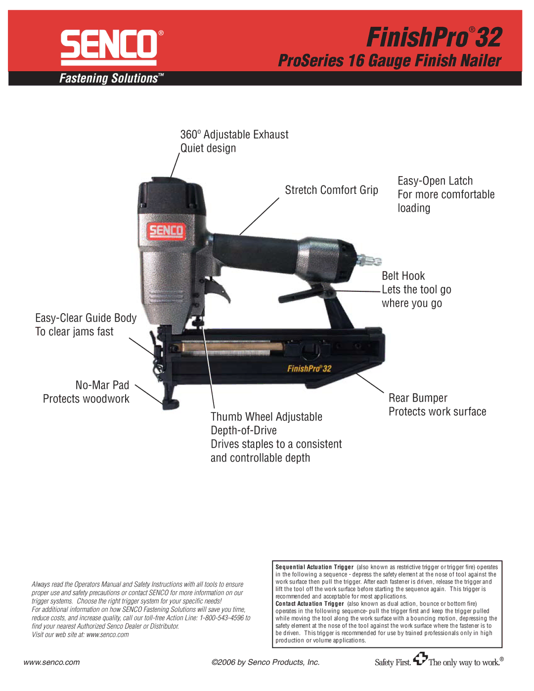 Senco FinishPro 32 specifications FinishPro32 