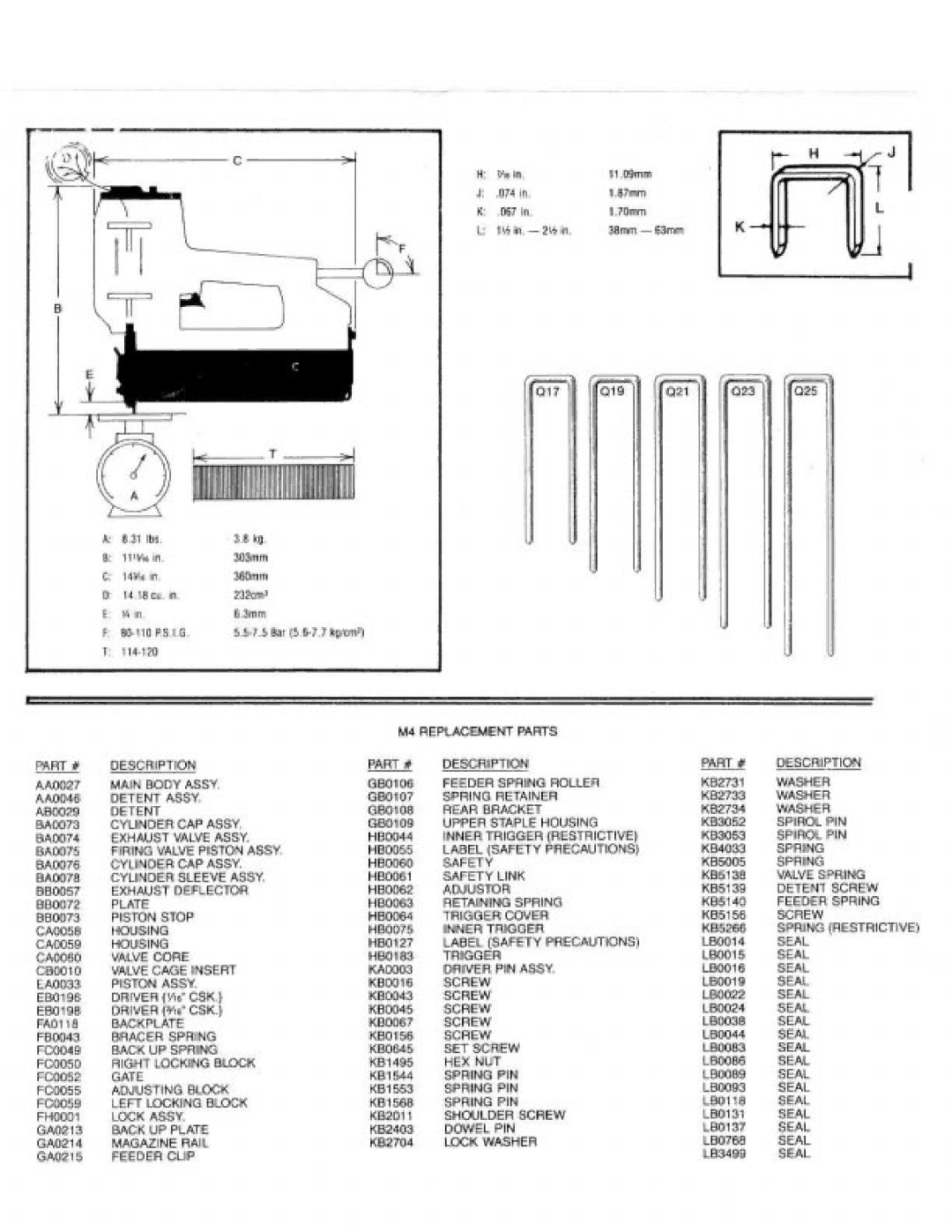 Senco M4 manual 