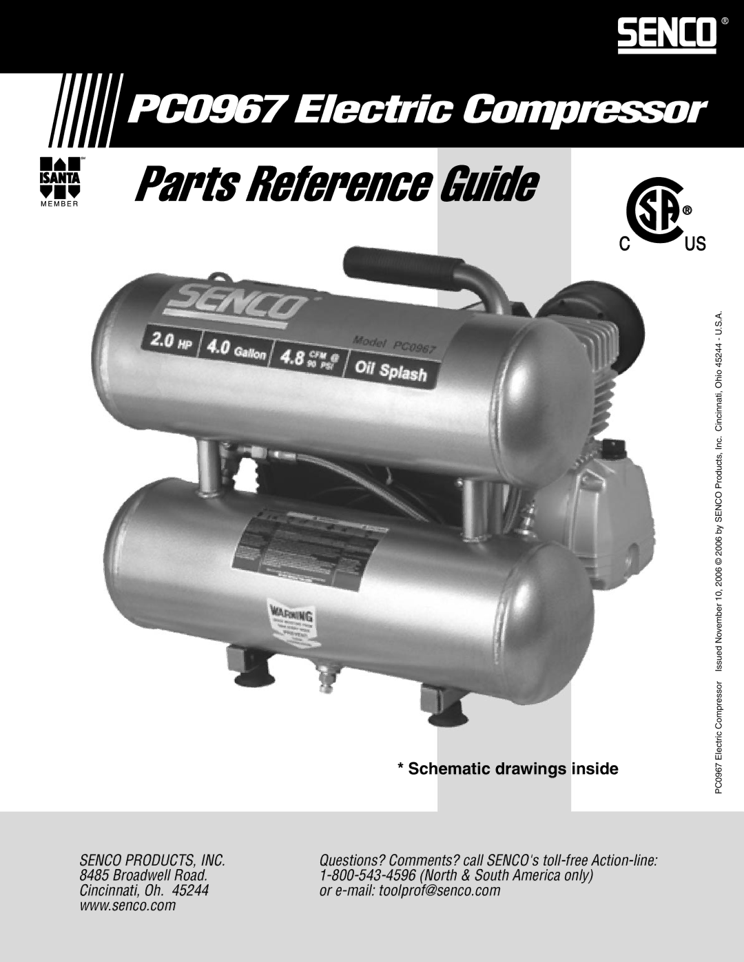 Senco manual PC0967 Electric Compressor 