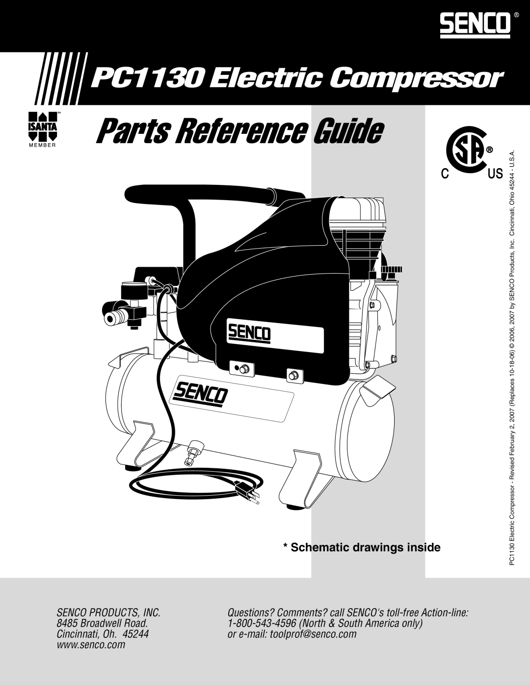 Senco manual PC1130 Electric Compressor 