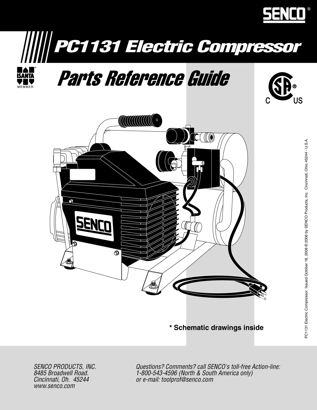 Senco manual PC1131 Electric Compressor 