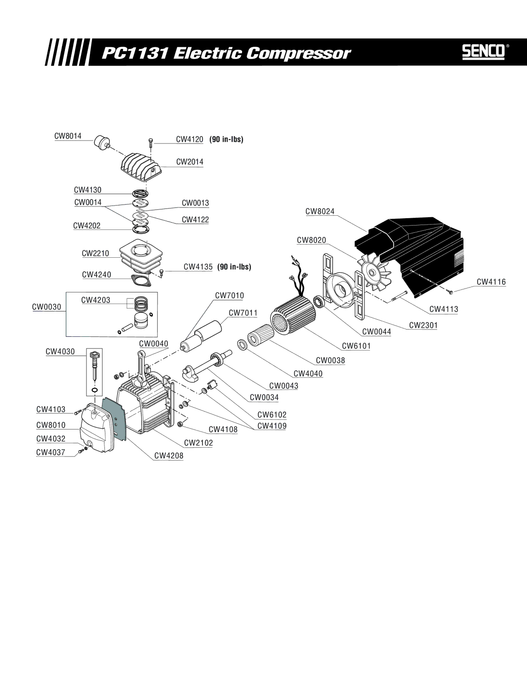 Senco manual PC1131 Electric Compressor 