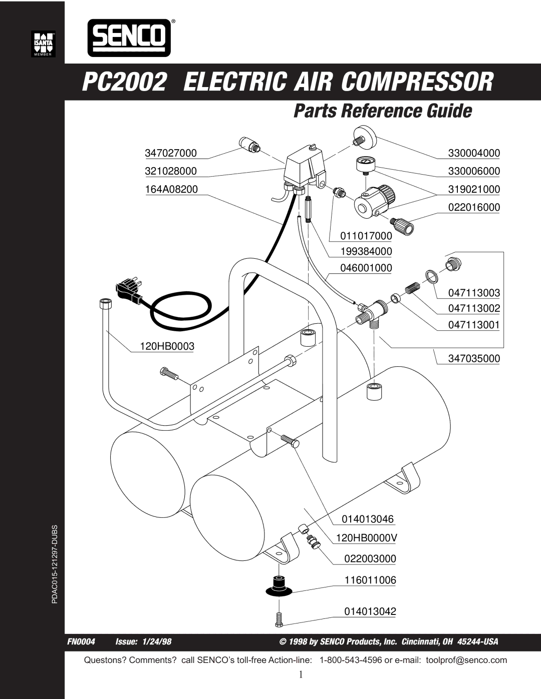 Senco PC2002 manual 