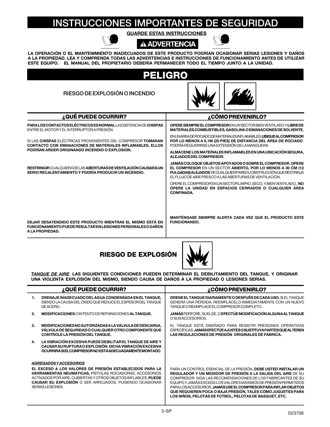 Senco PC2053-1 owner manual Peligro, Riesgo DE Explosión, ¿QUÉ Puede OCURRIR? ¿CÓMO PREVENIRLO? 