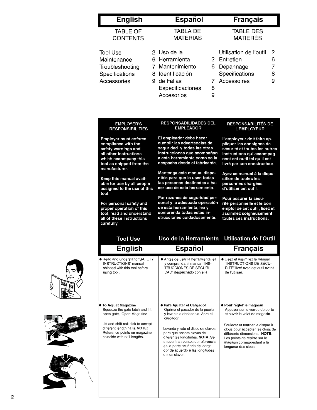 Senco SCN48, SCN49 operating instructions English 