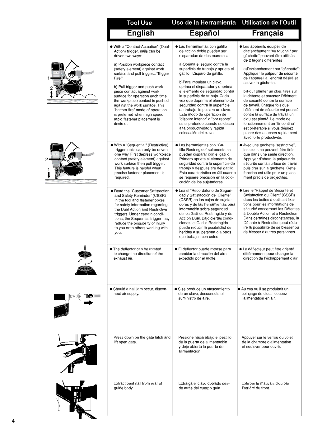 Senco SCN48, SCN49 operating instructions  With a Contact-Actuation Dual 