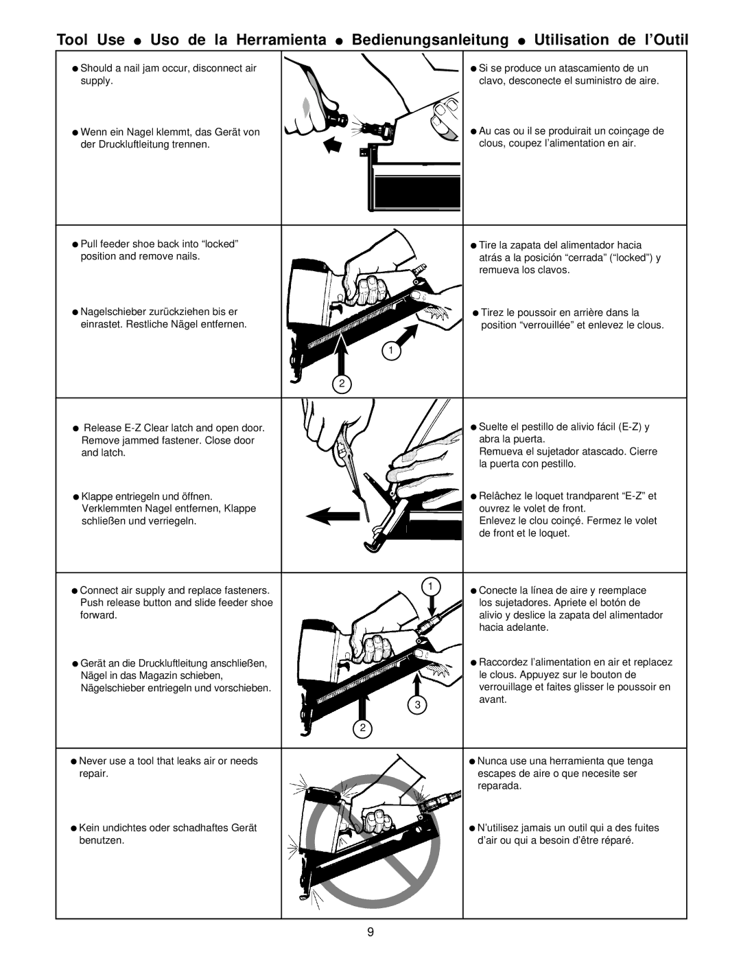 Senco SFN1+ operating instructions 