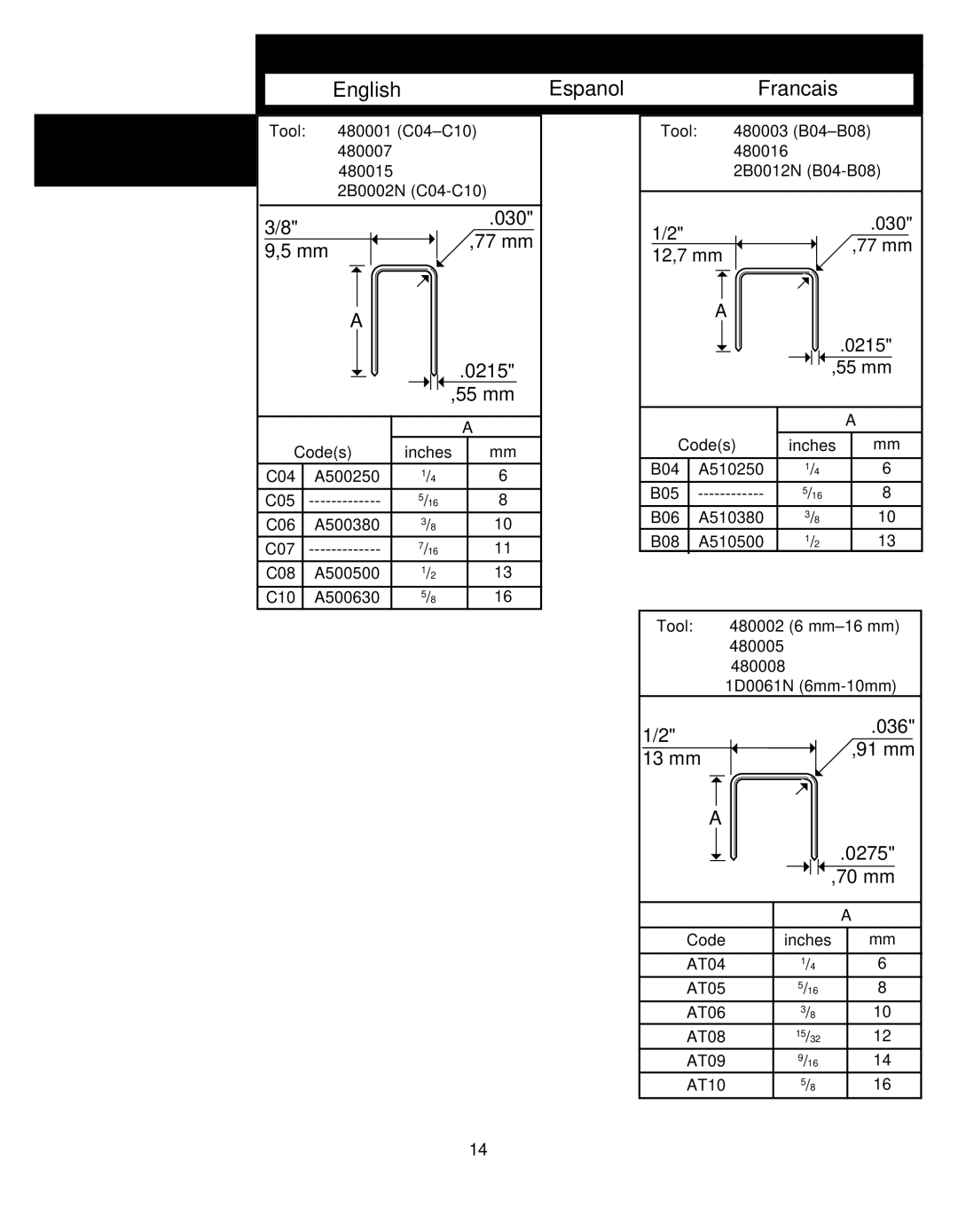 Senco F75, SFW10, DFP, F50 manual SFT10 