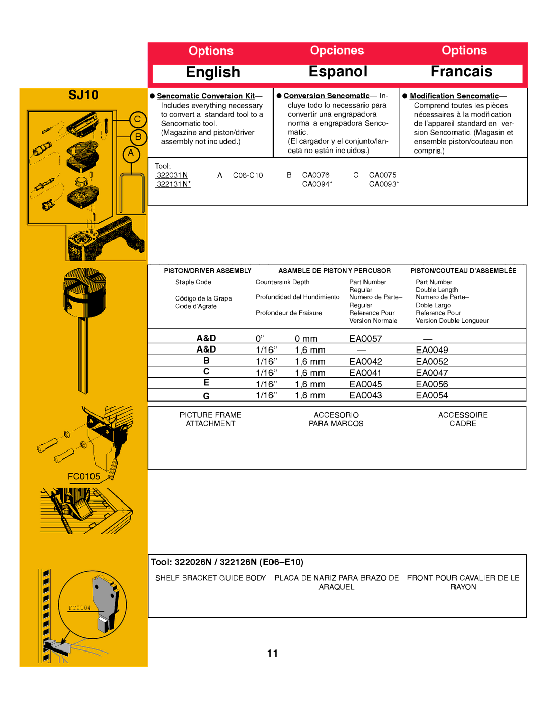 Senco SFW10XP operating instructions English 