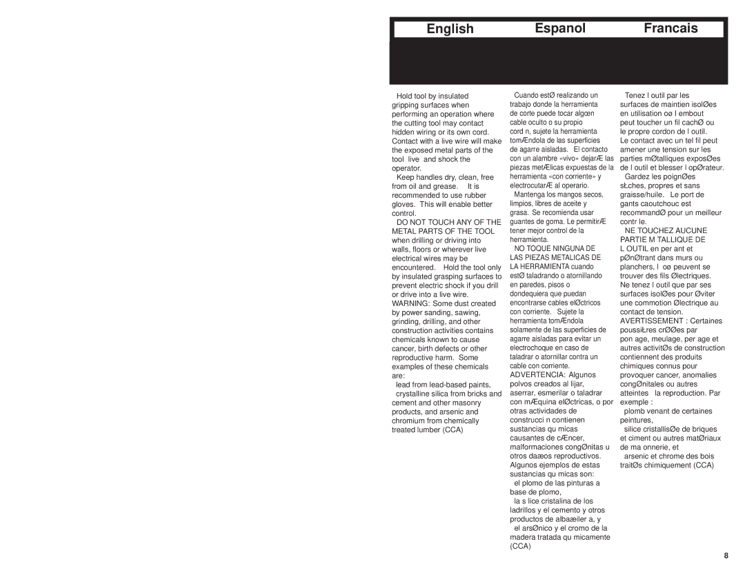 Senco SG4000, SG2500 instruction manual EnglishEspanolFrancais, Service Servico Dépannage 