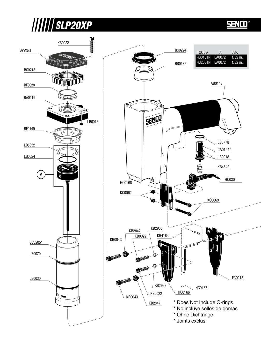 Senco SLP20XP manual 