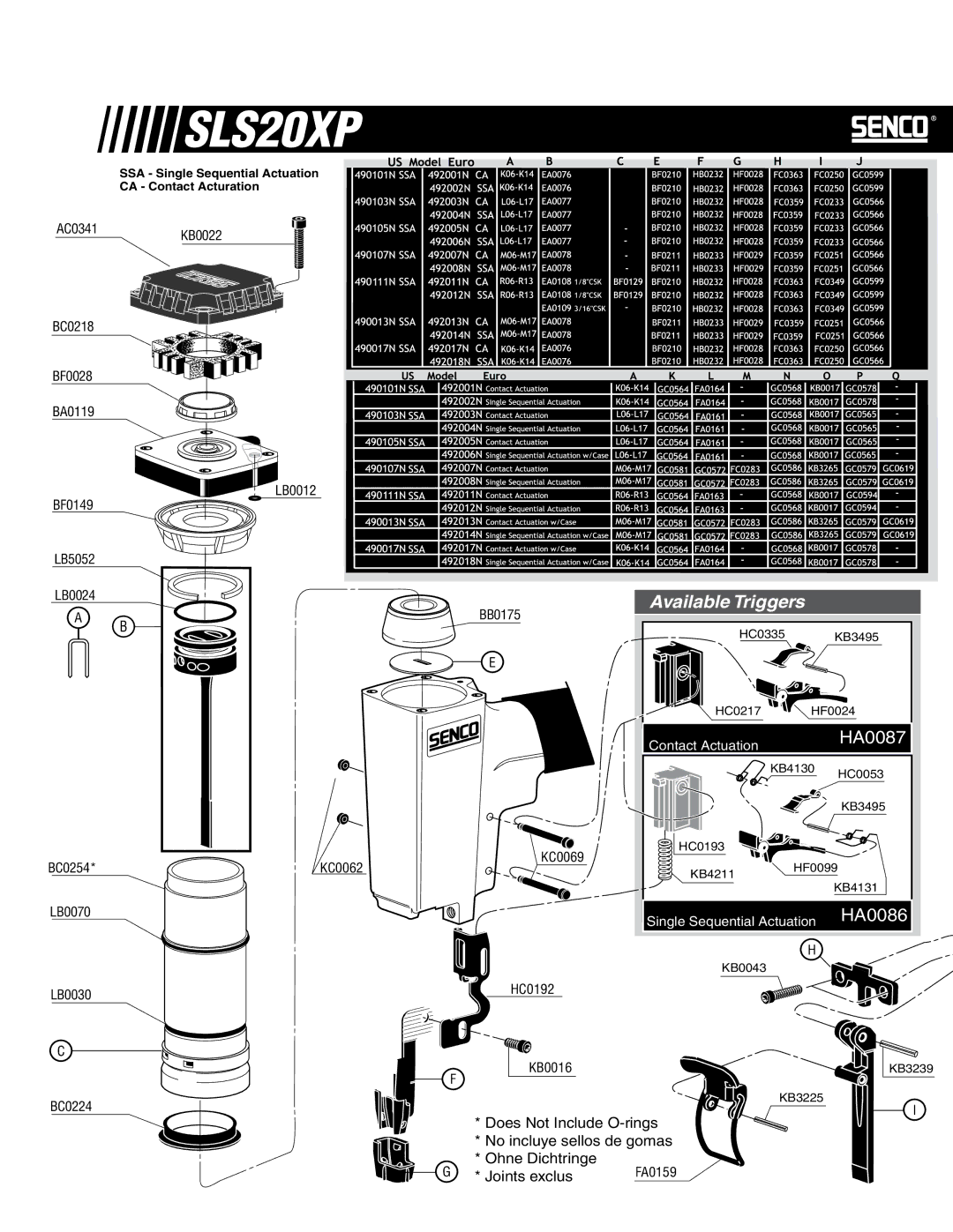 Senco SLS20XP manual 