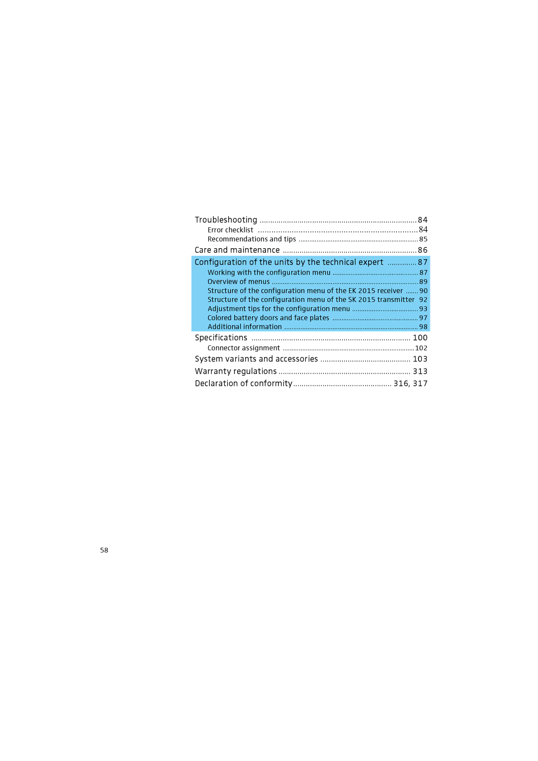 Sennheiser 2015 manual 102, Warranty regulations 