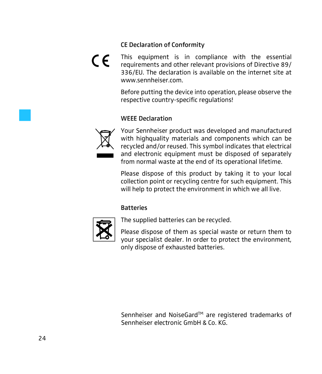 Sennheiser 250 instruction manual 