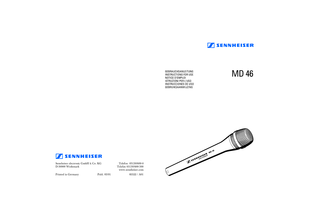 Sennheiser 46 manual 