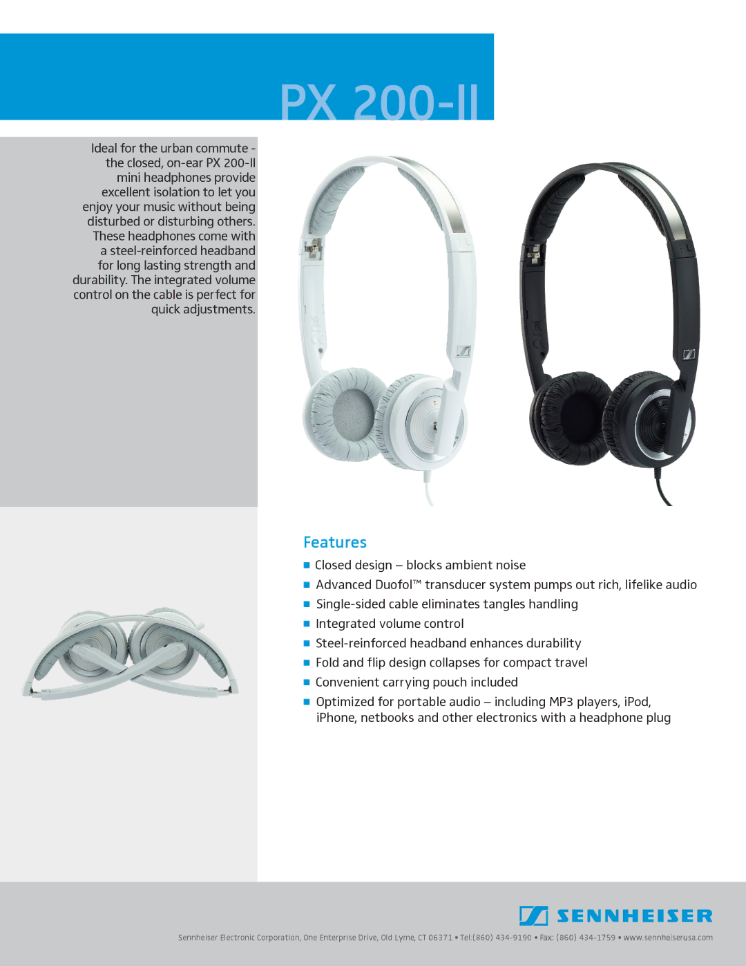 Sennheiser 502817, 502864 manual Features 