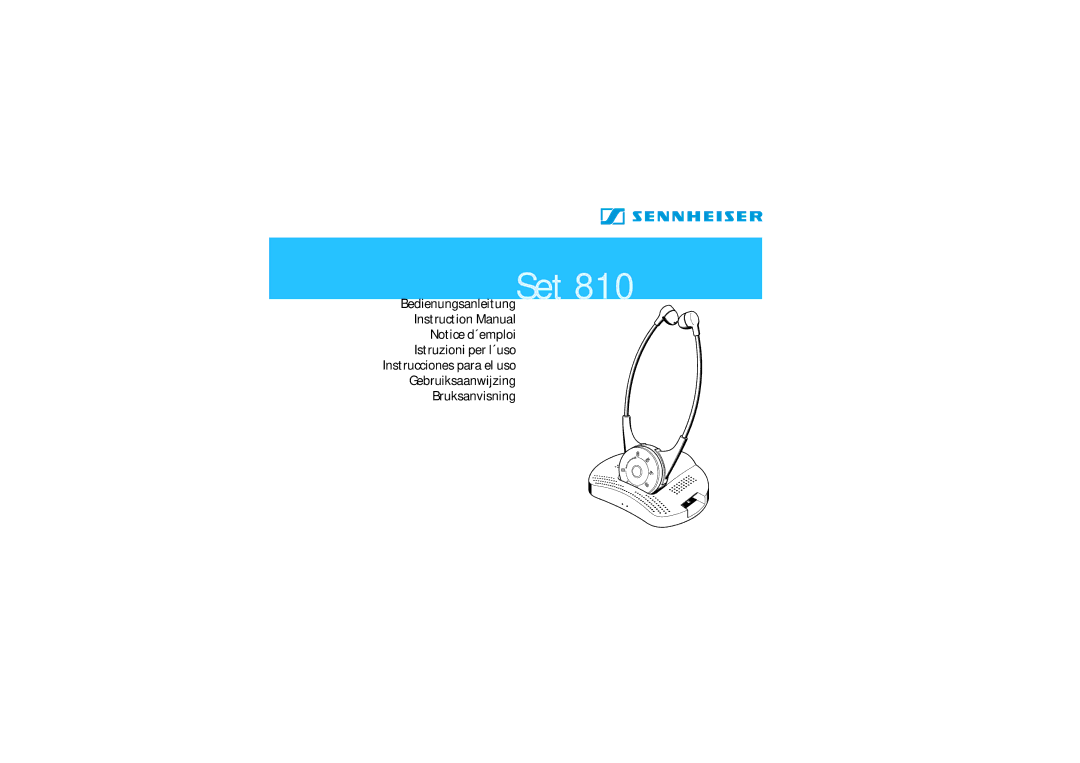 Sennheiser 810 instruction manual Set 