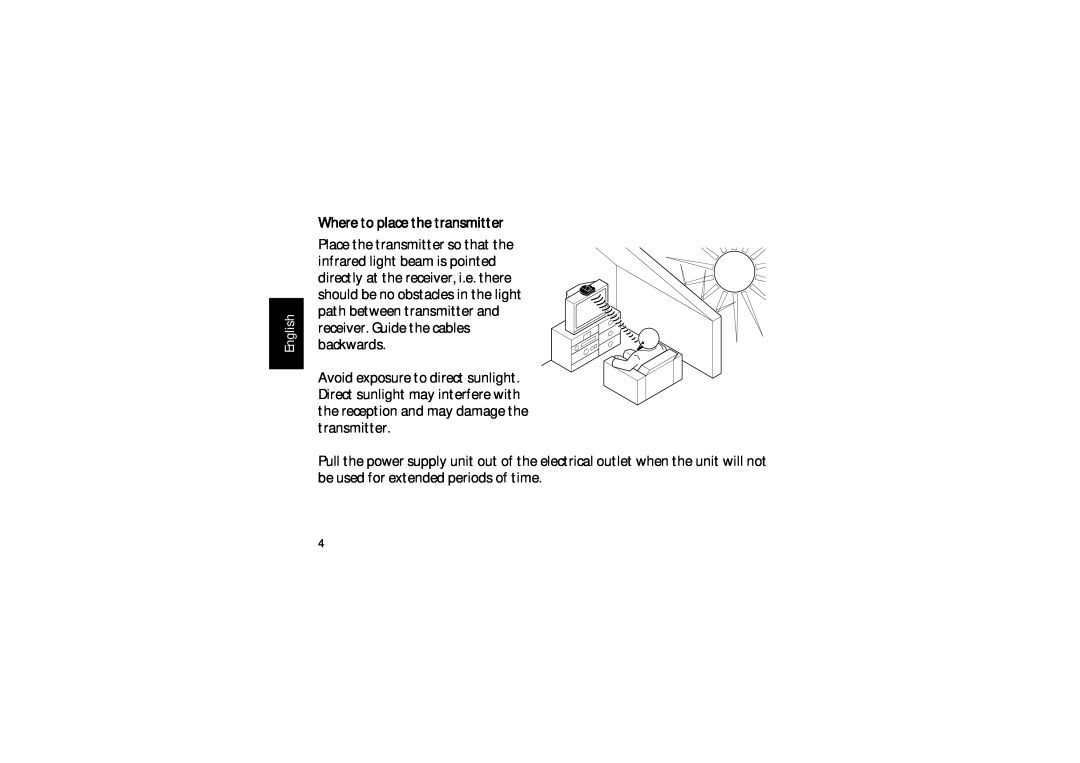 Sennheiser 810 instruction manual Where to place the transmitter 