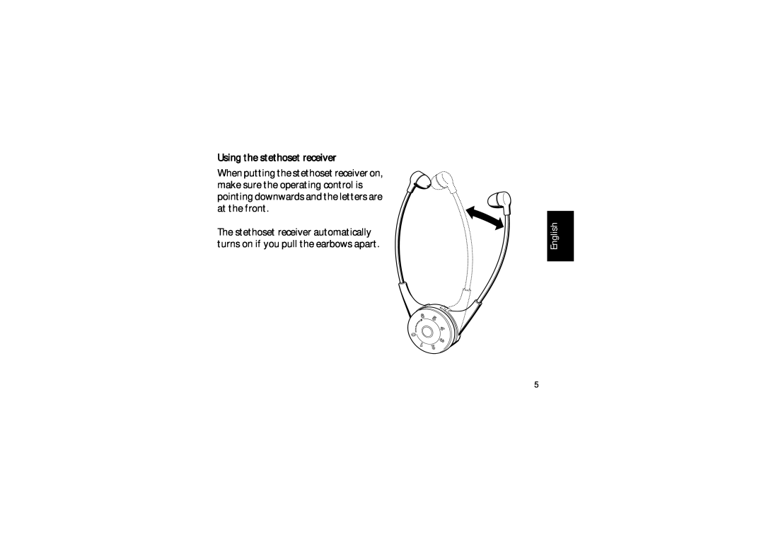 Sennheiser 810 instruction manual Using the stethoset receiver 