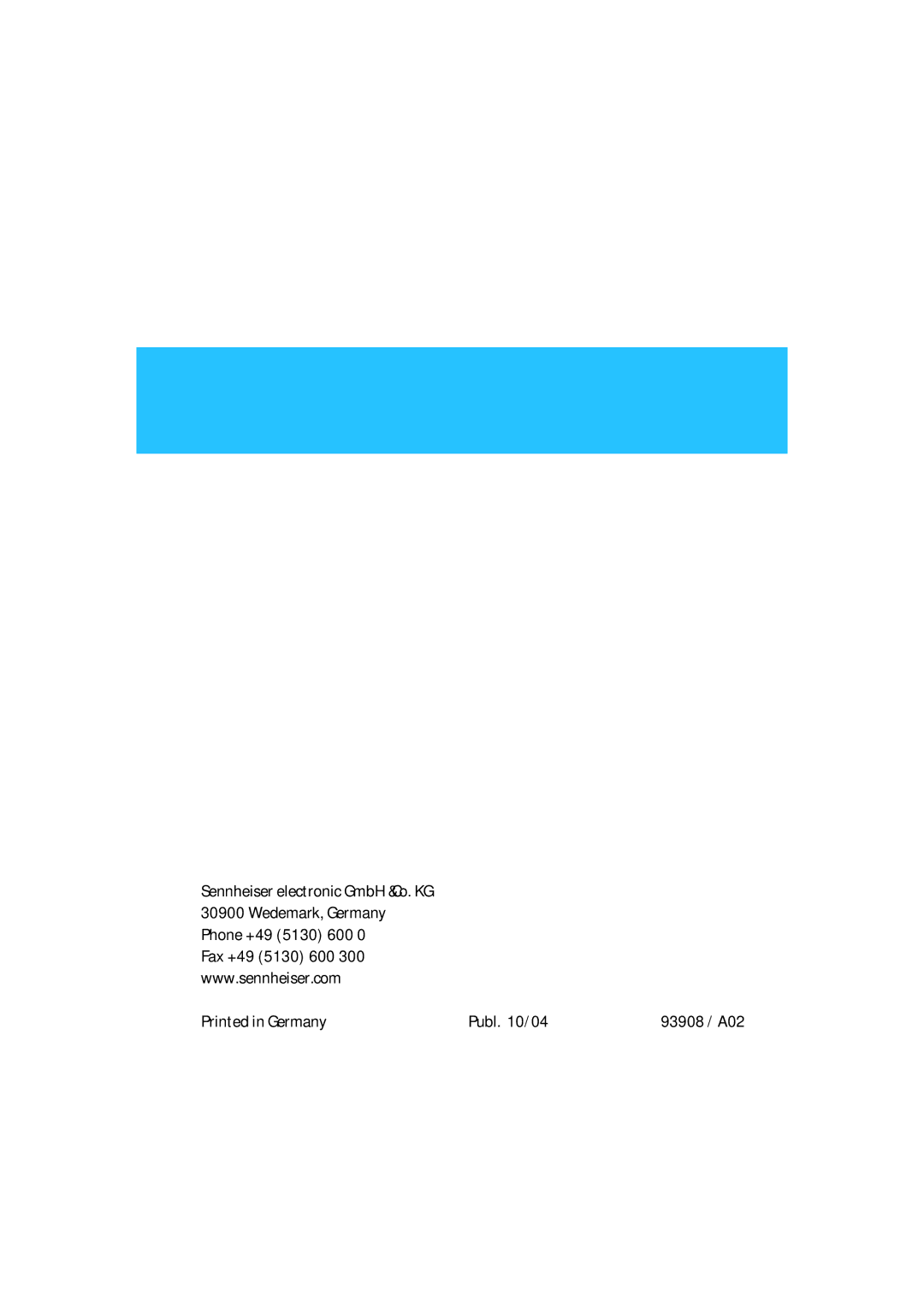 Sennheiser AC 3000 manual 