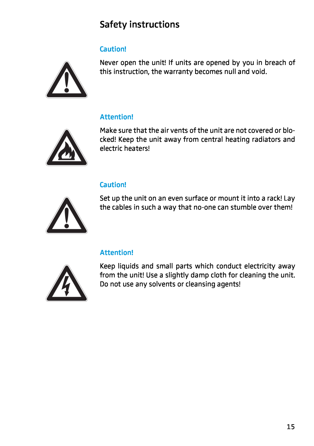 Sennheiser ASP 2 manual Safety instructions 