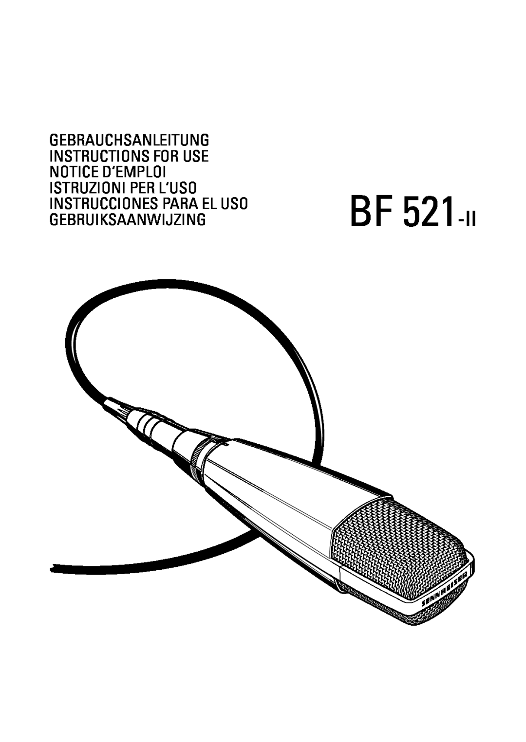 Sennheiser BF 521-II manual 