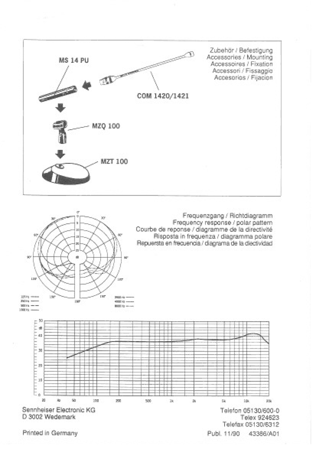 Sennheiser COM 1420 manual 