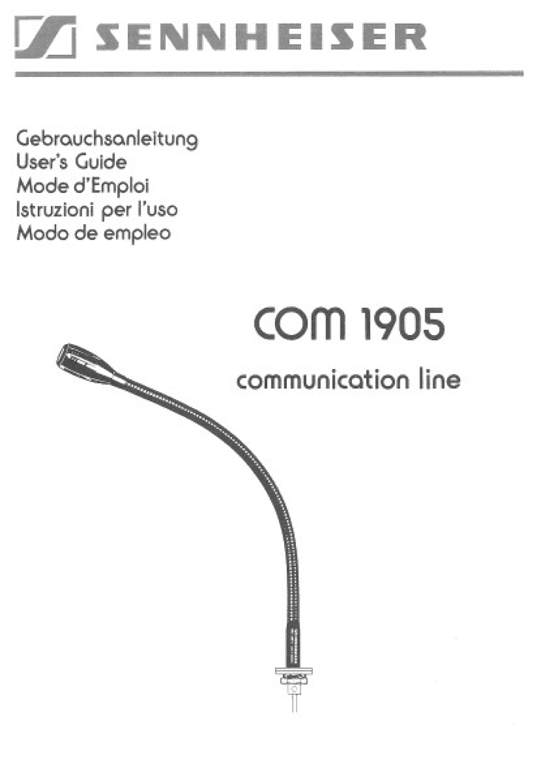 Sennheiser COM 1905 manual 