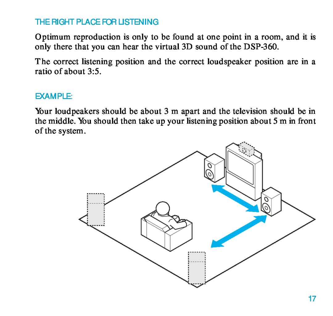 Sennheiser DSP 360 manual The Right Place For Listening, Example 