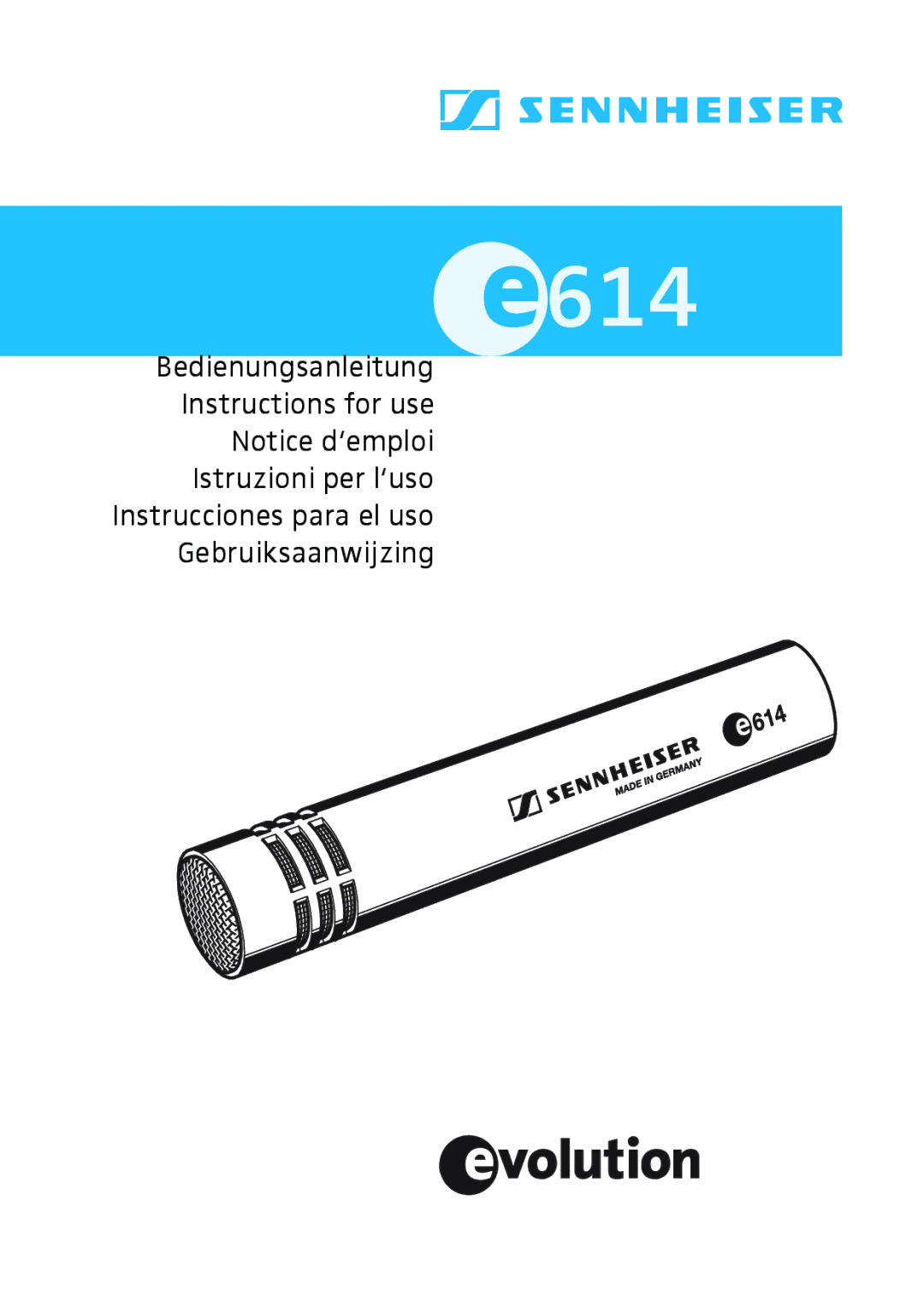 Sennheiser E 614 manual 