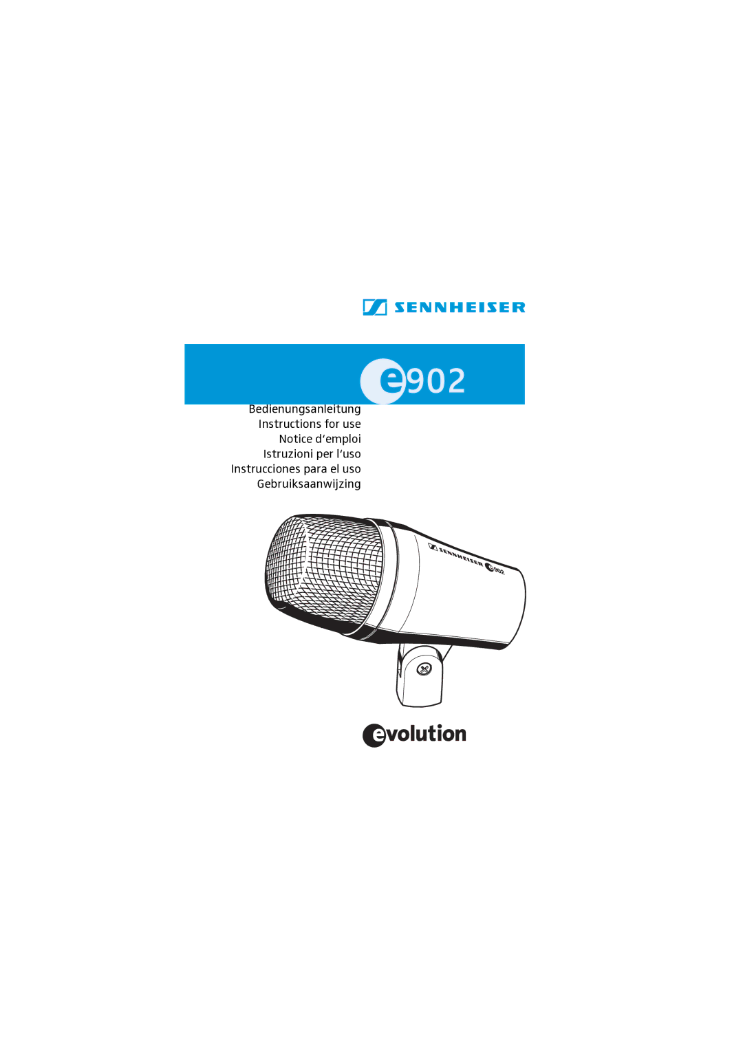 Sennheiser E 902 manual 