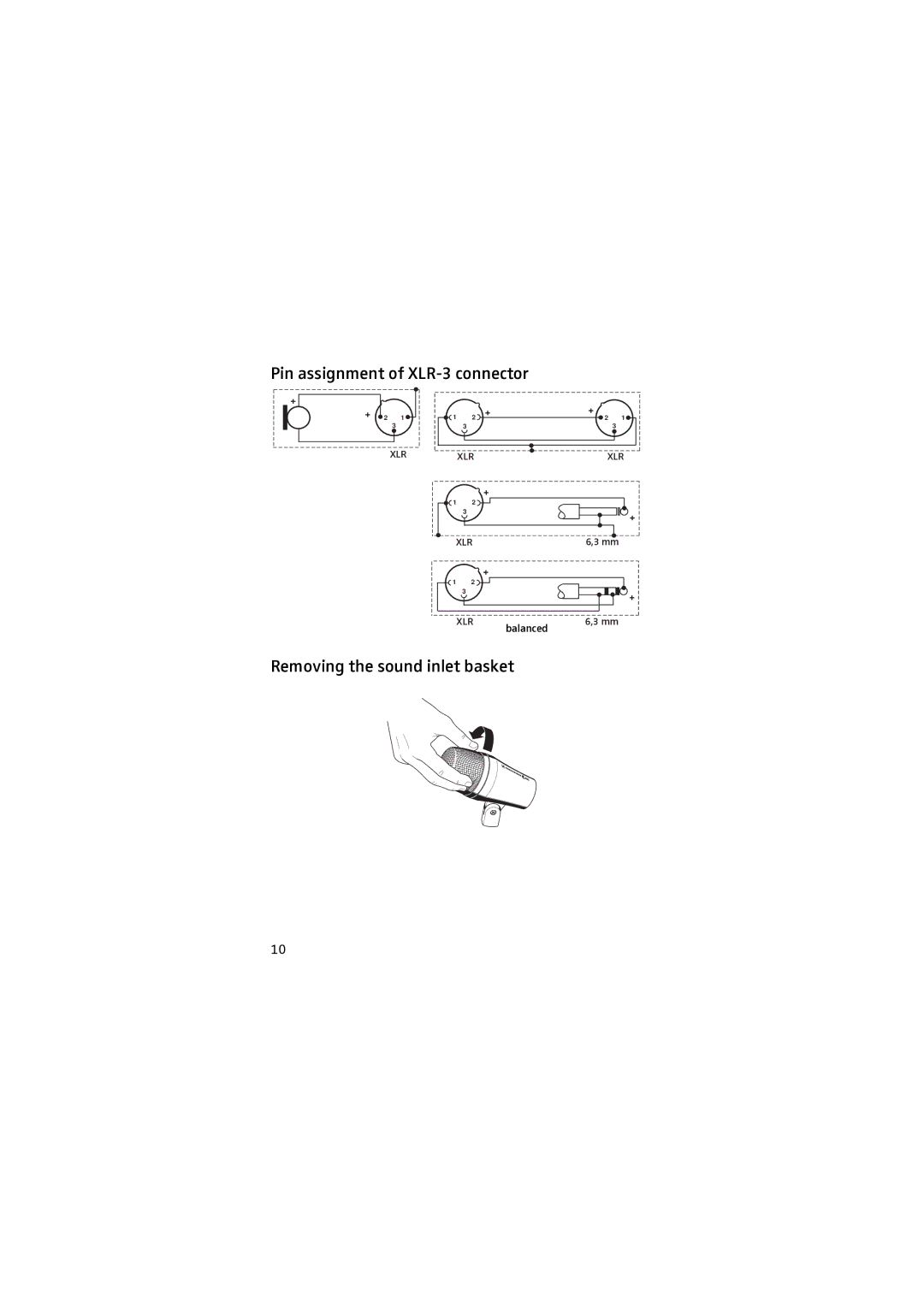 Sennheiser E 902 manual Balanced 