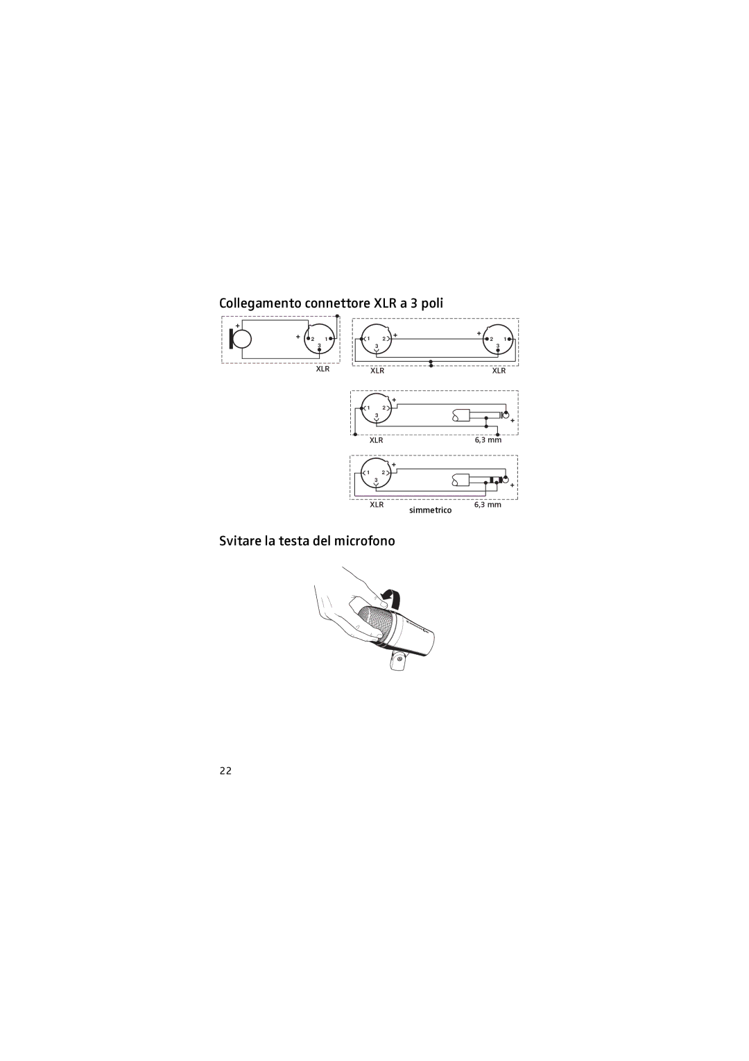 Sennheiser E 902 manual Simmetrico 