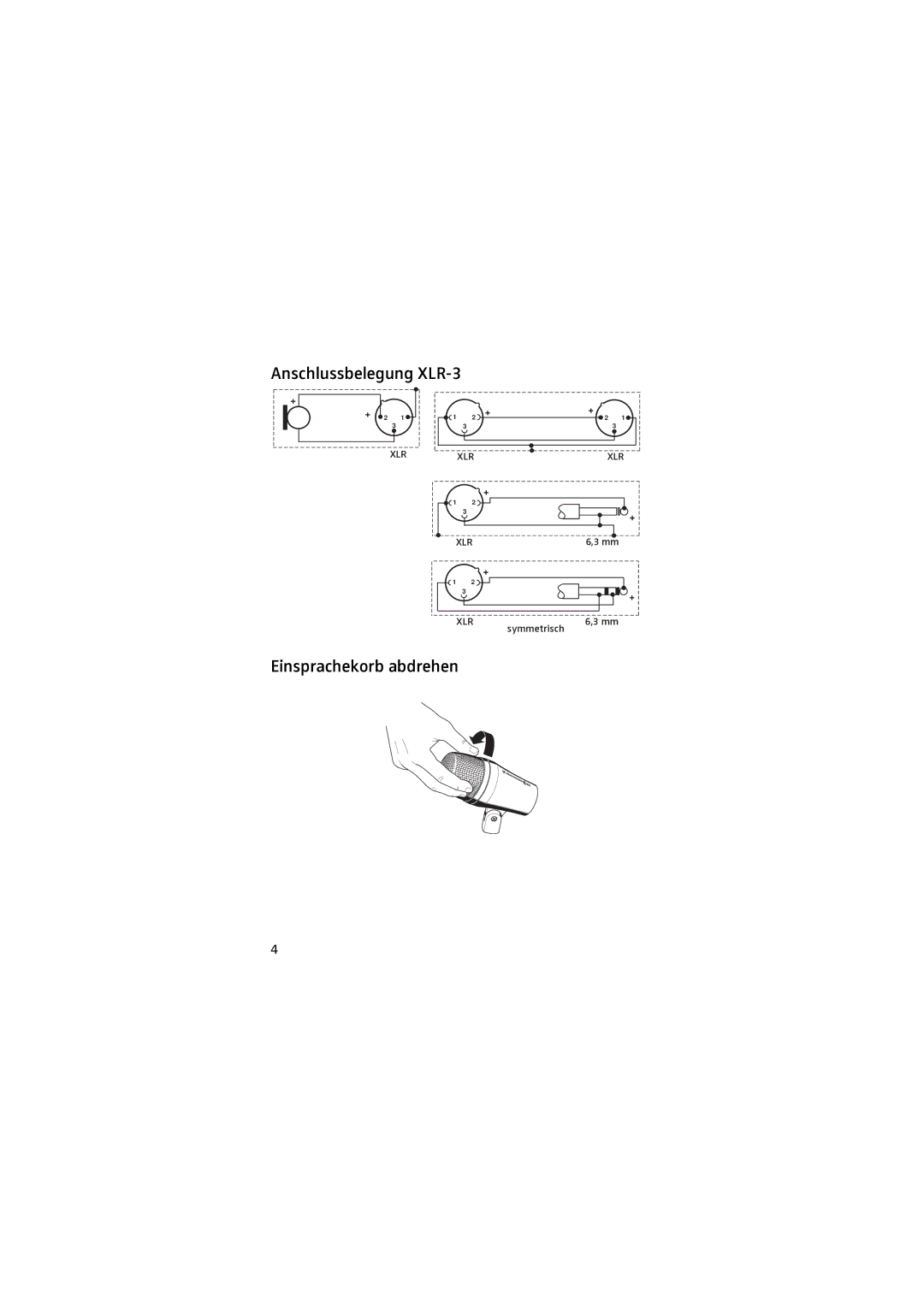 Sennheiser E 902 manual Xlr 