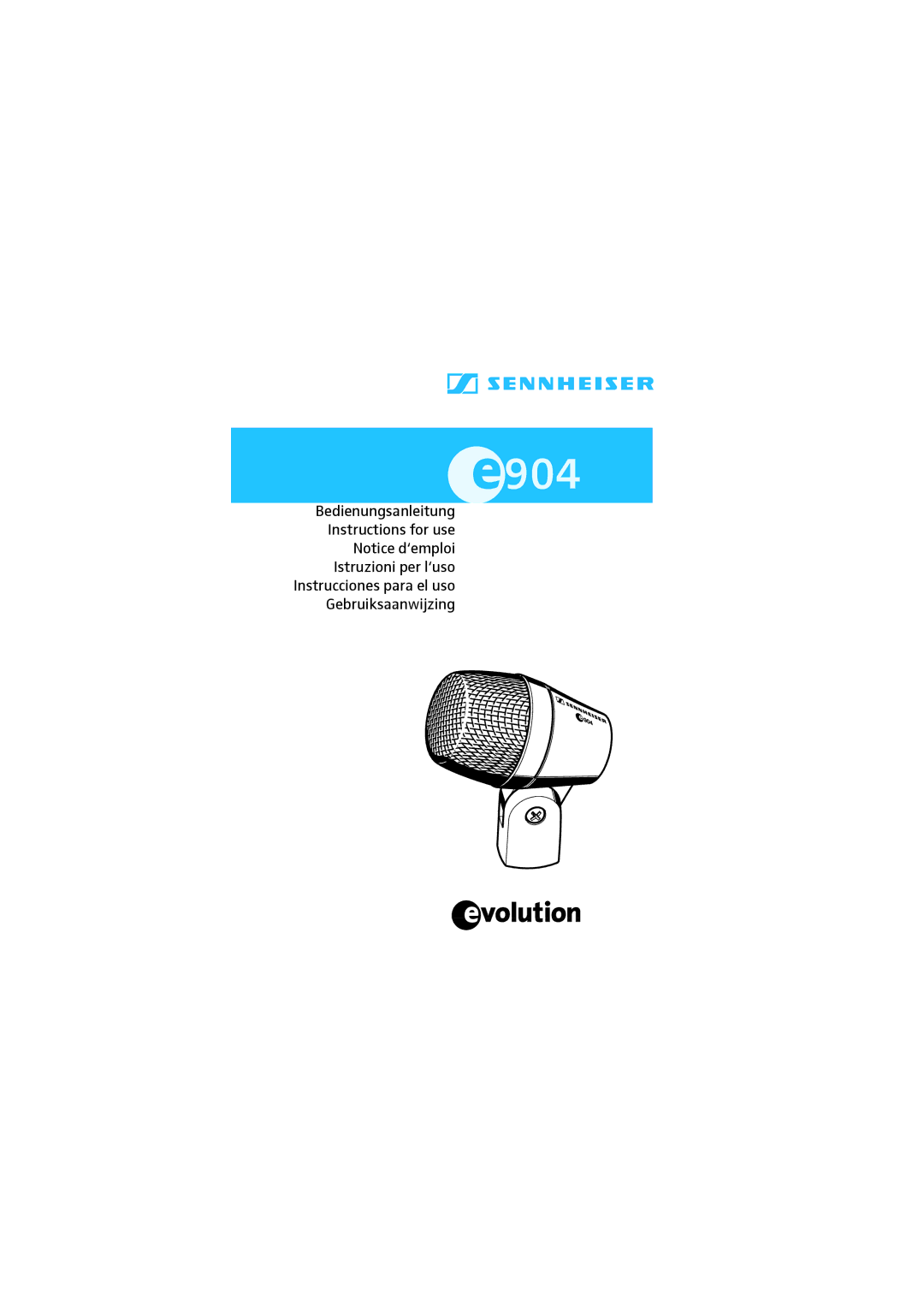 Sennheiser E 904 manual 