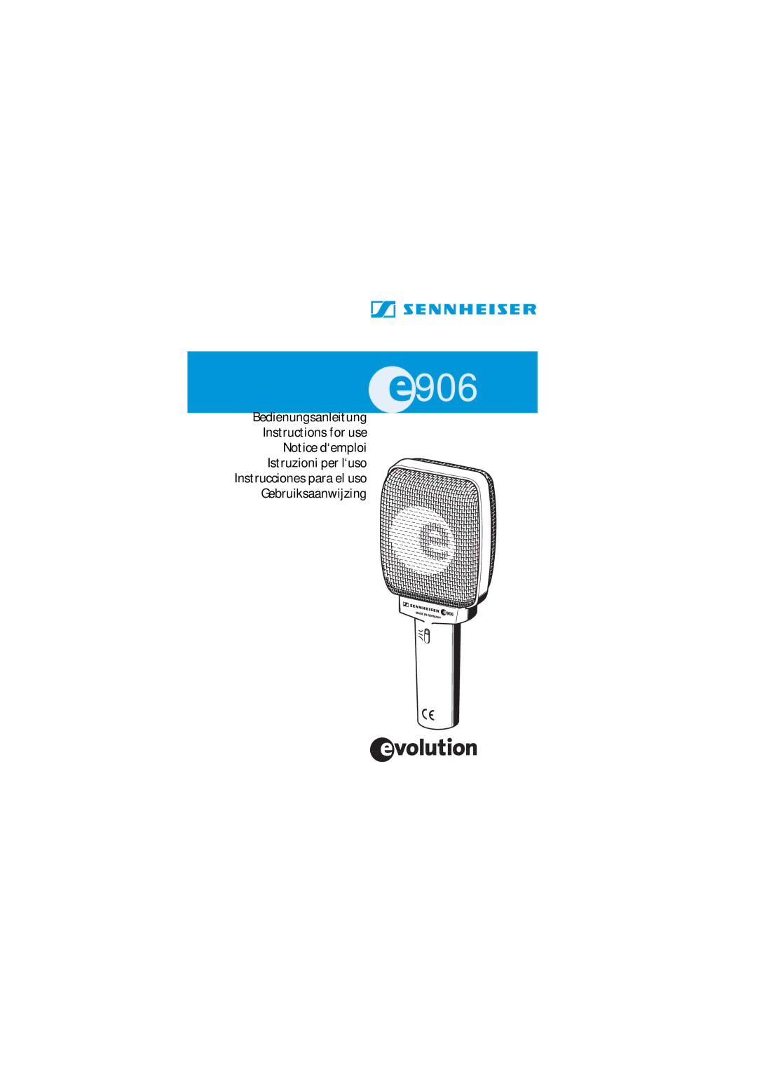 Sennheiser E 906 manual 