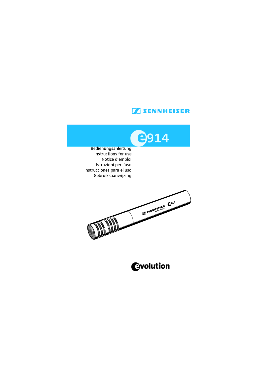 Sennheiser e 914 manual 