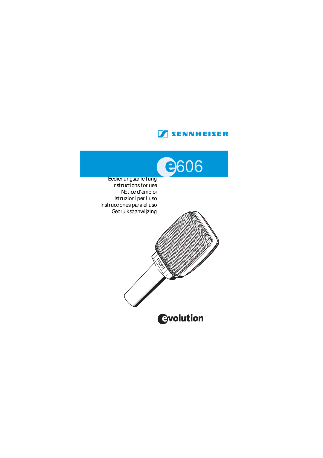 Sennheiser E606 manual 