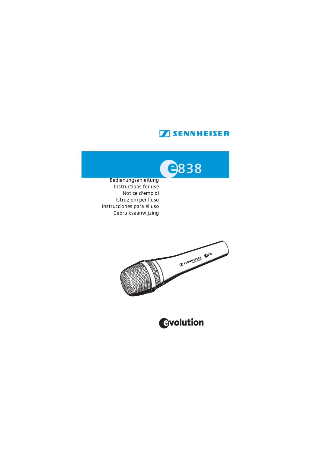 Sennheiser e838 manual 