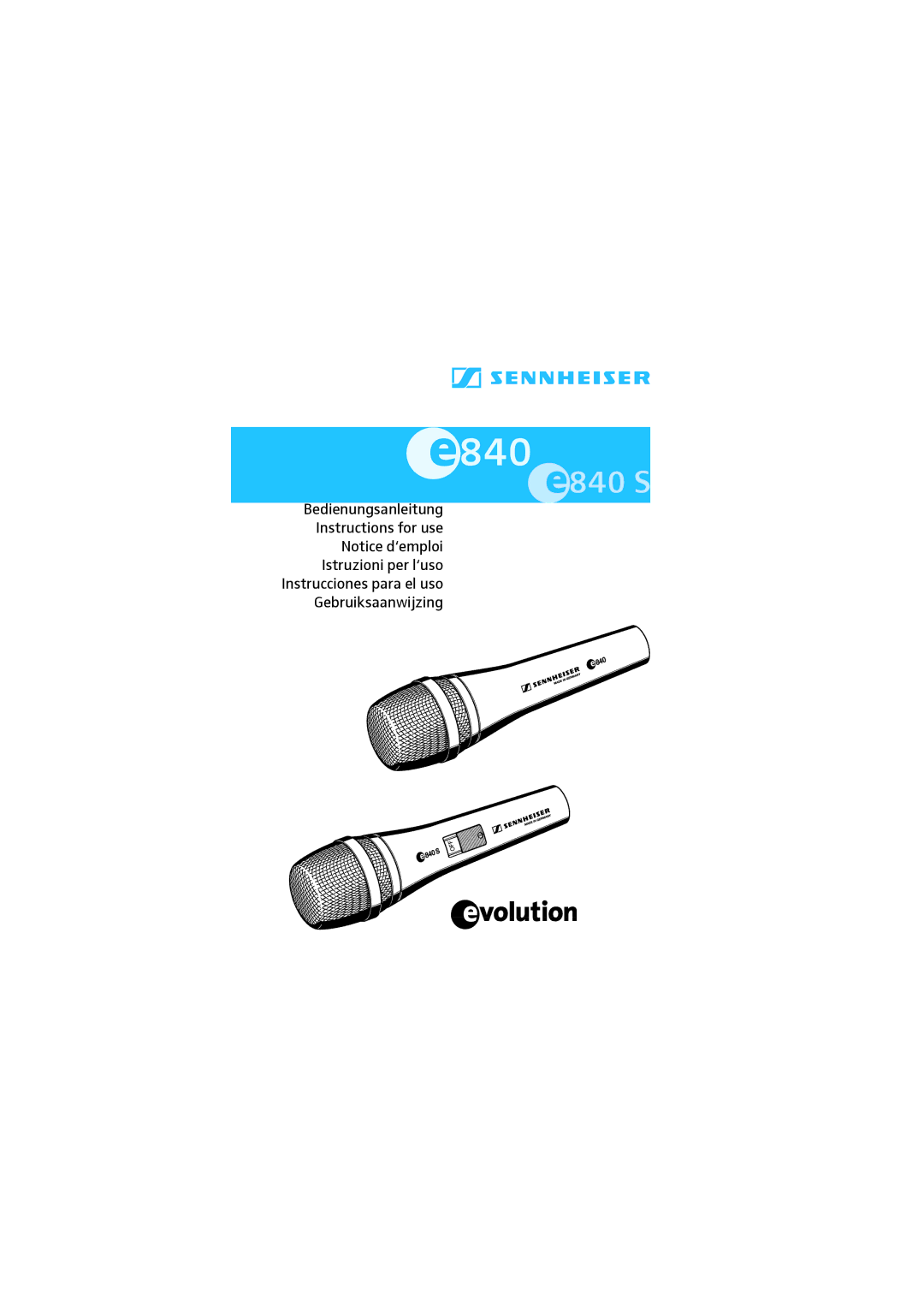 Sennheiser E840 manual 