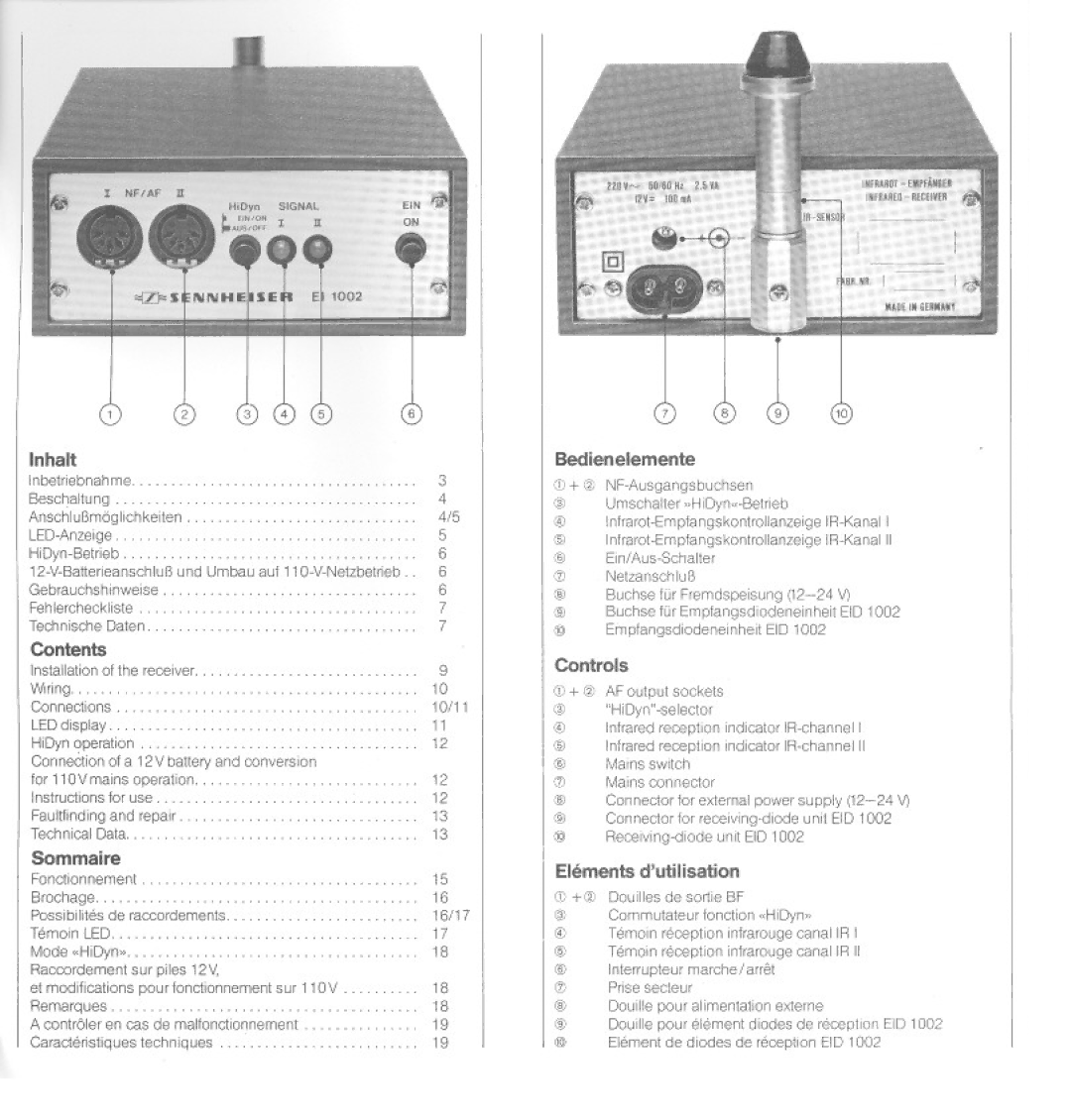 Sennheiser EI 1002 manual 