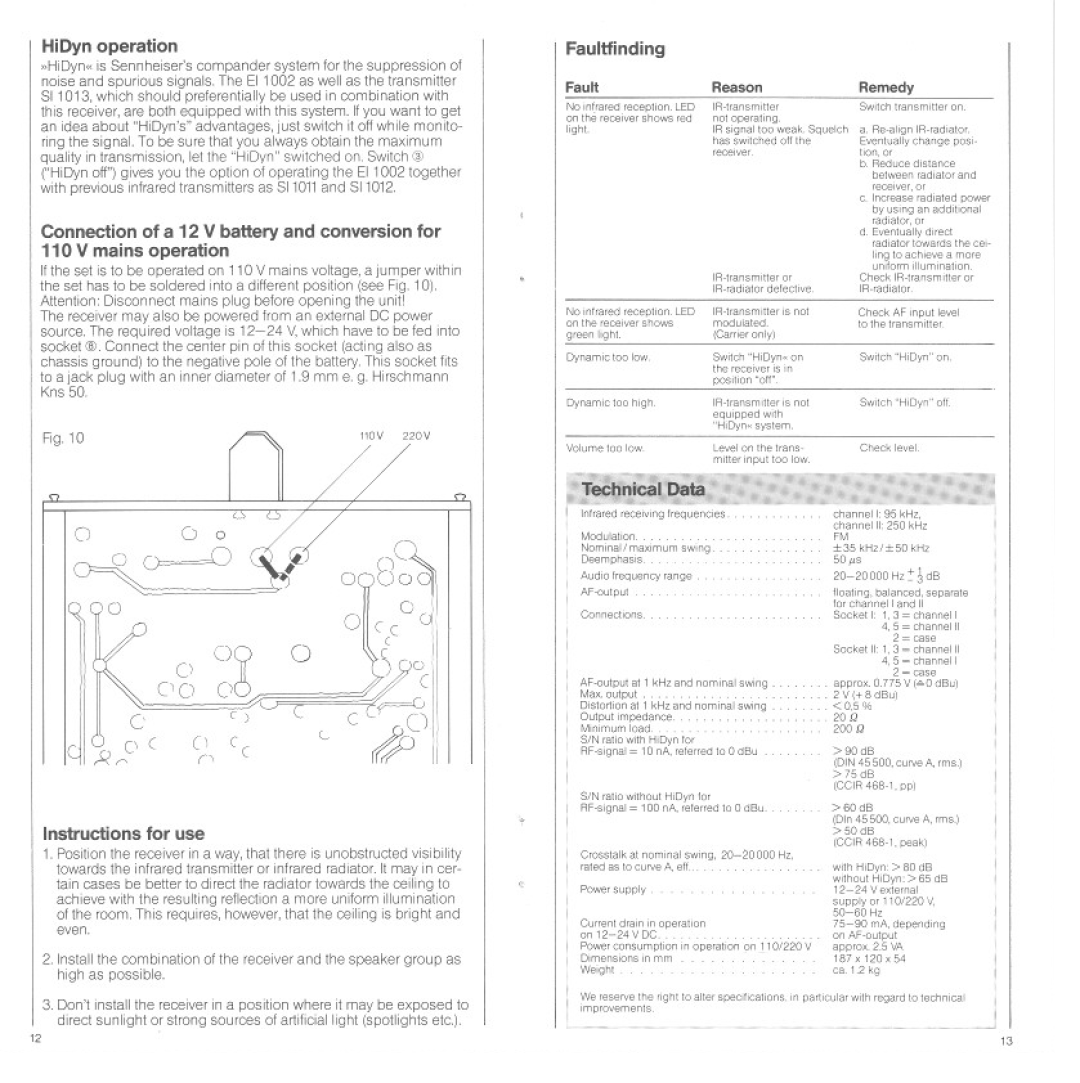 Sennheiser EI 1002 manual 