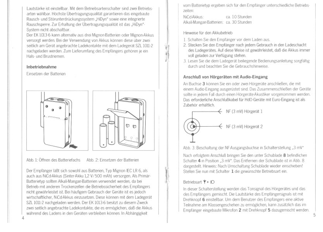 Sennheiser EK 1013-6 manual 