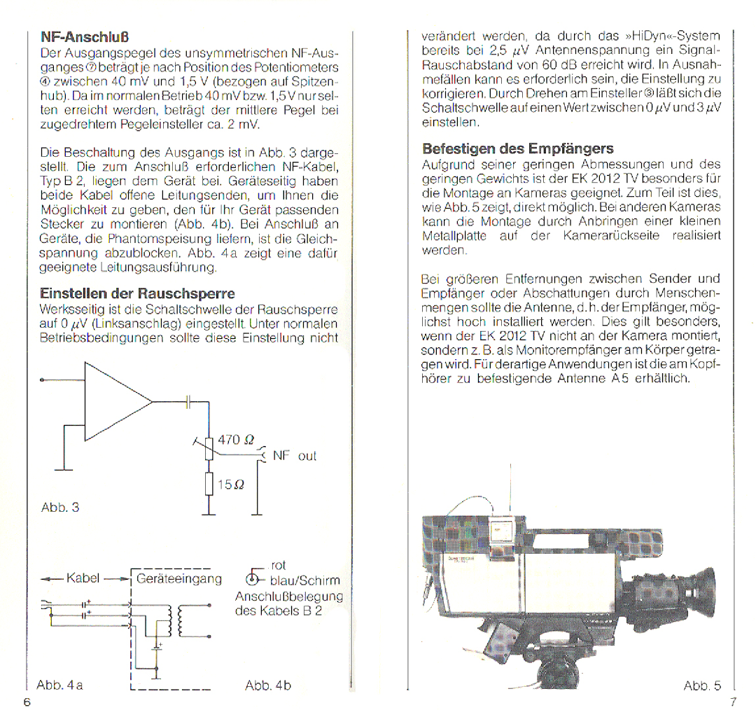 Sennheiser EK 2012 TV manual 