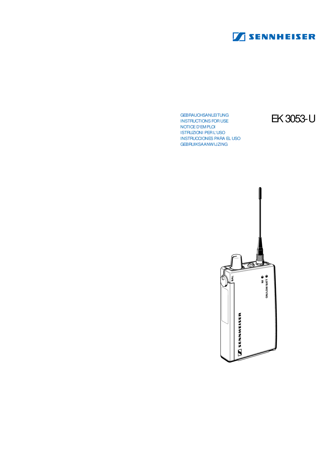 Sennheiser EK 3053-U manual 