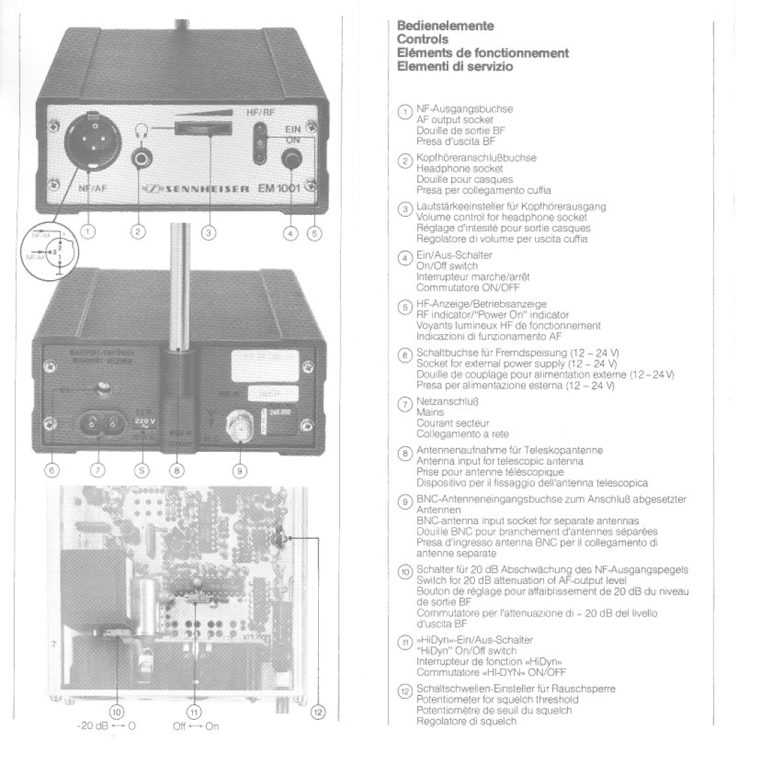 Sennheiser EM 1001-9 manual 