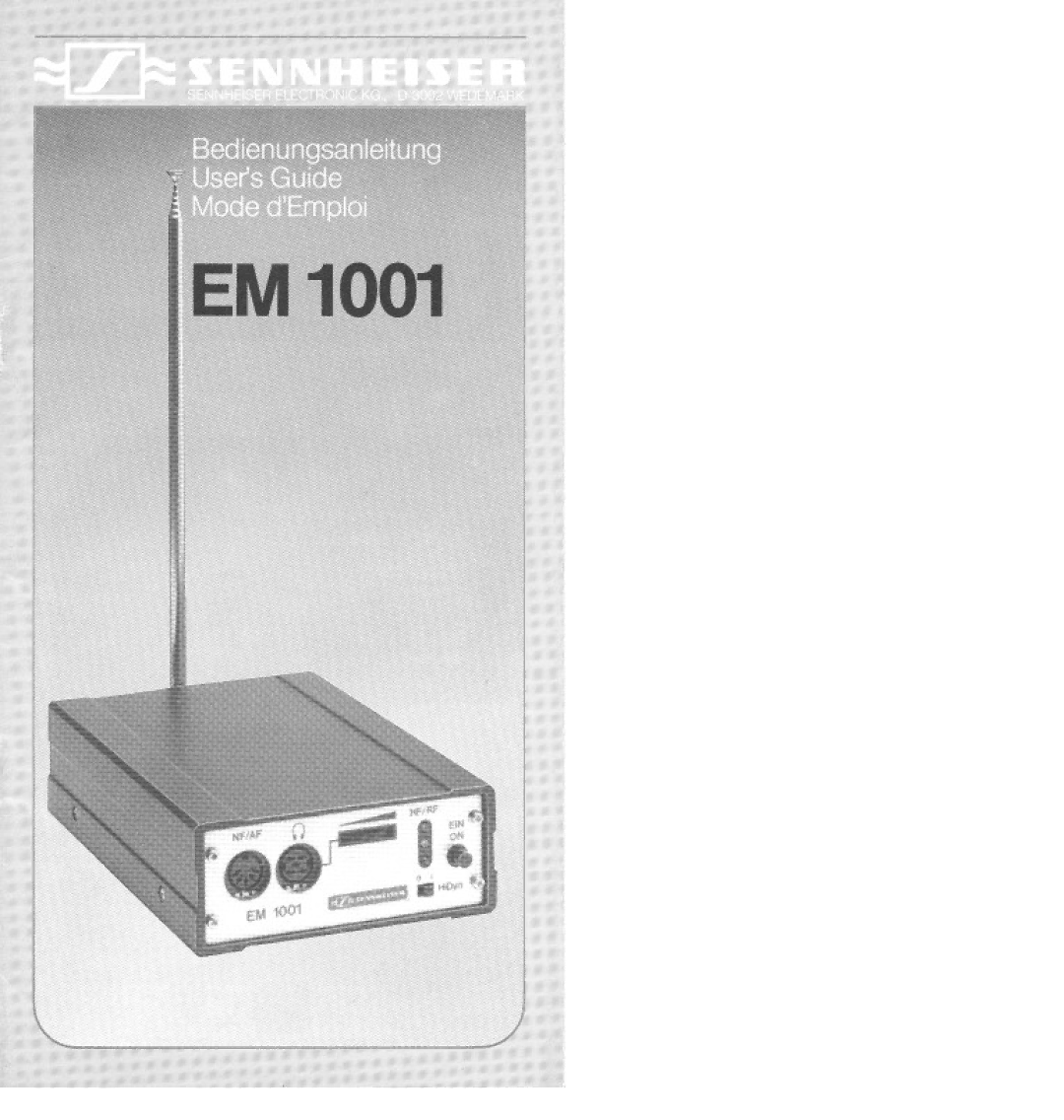 Sennheiser EM 1001 manual 