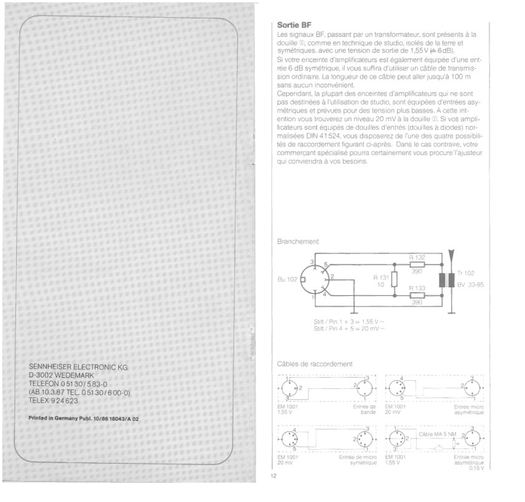 Sennheiser EM 1001 manual 